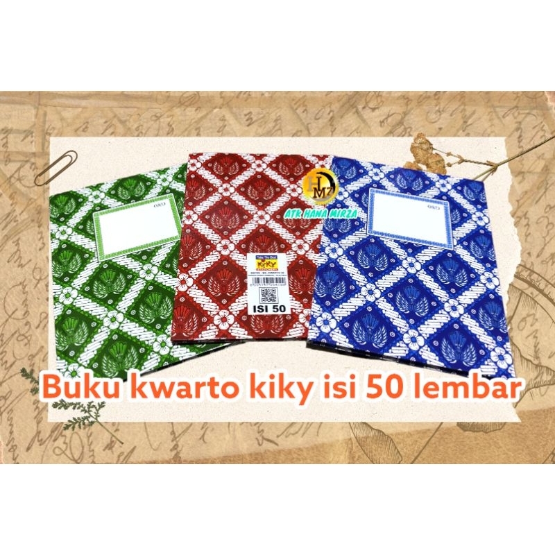 

Buku hardcover kiky kwarto isi 50 lembar