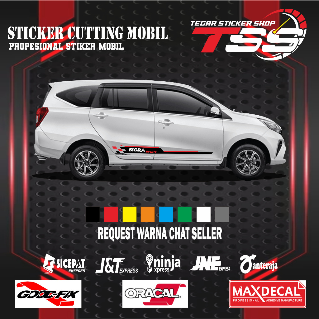 sticker mobil daihatsu sigra sticker lis mobil daihatsu sigra sticker motif variasi body mobil keren