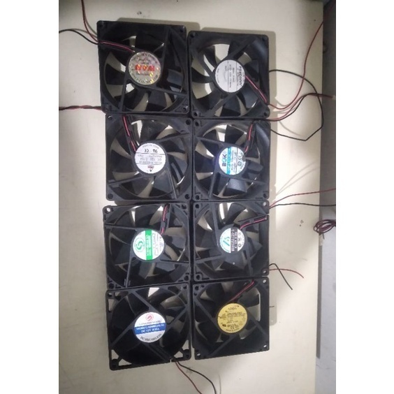 Kipas DC 12V bekas PSU FAN Diameter 8x8cm