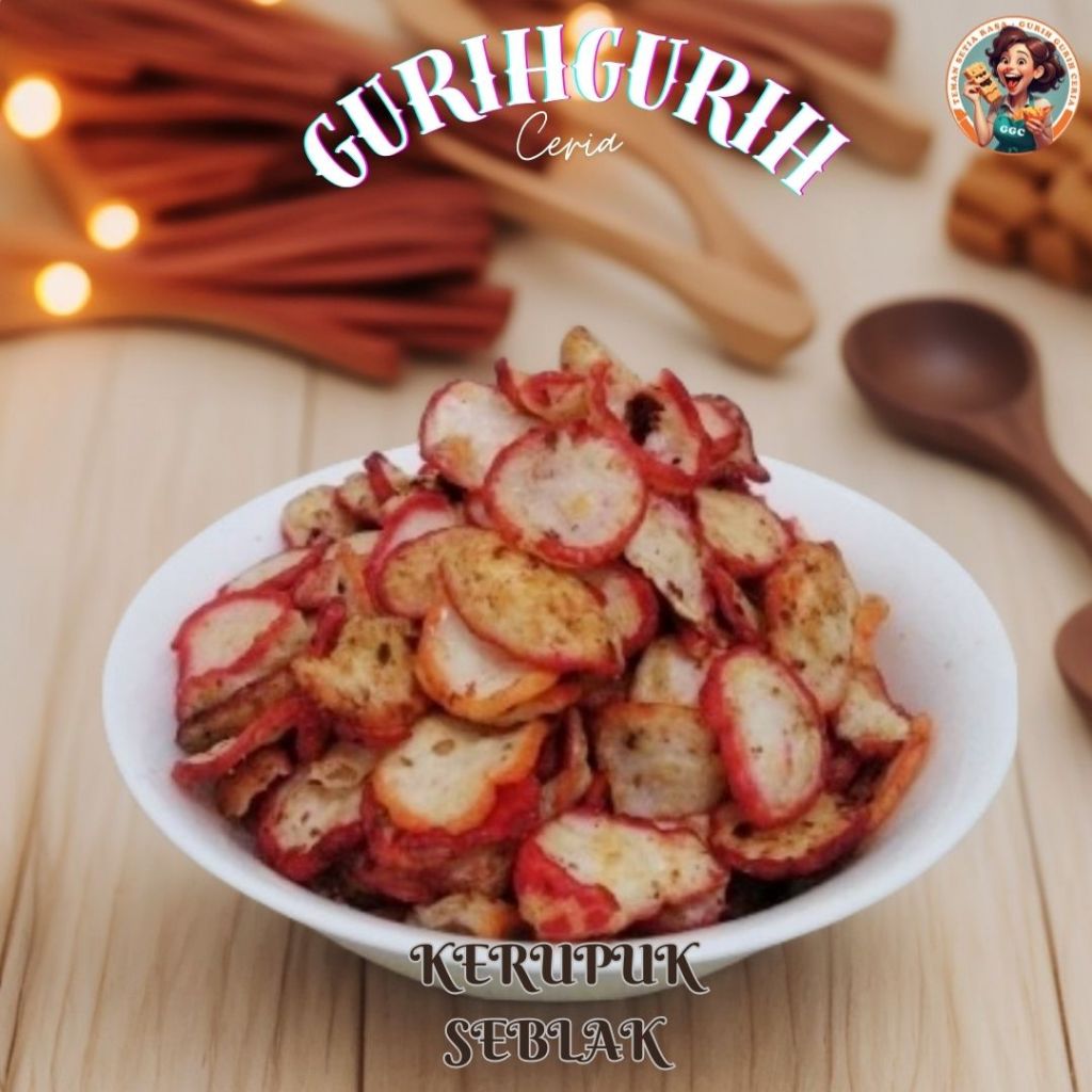 

KERUPUK SEBLAK MINI KERING KENCUR PEDAS 50-250gr - CEMILAN PEDAS - GURIH GURIH CERIA