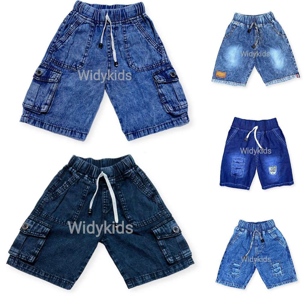 Celana Jeans Cargo Anak  1-7 Tahun / Celana Jeans Pendek Anak Berkualitas / celana pendek anak laki-