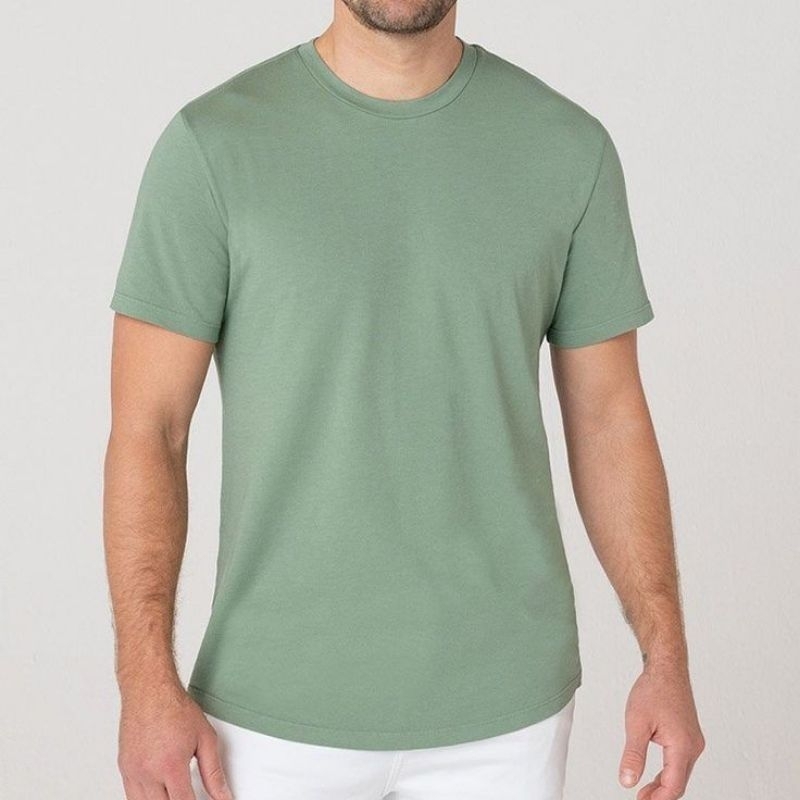 Kaos Polos Cotton Combed 30S Warna Sage Bahan Adem