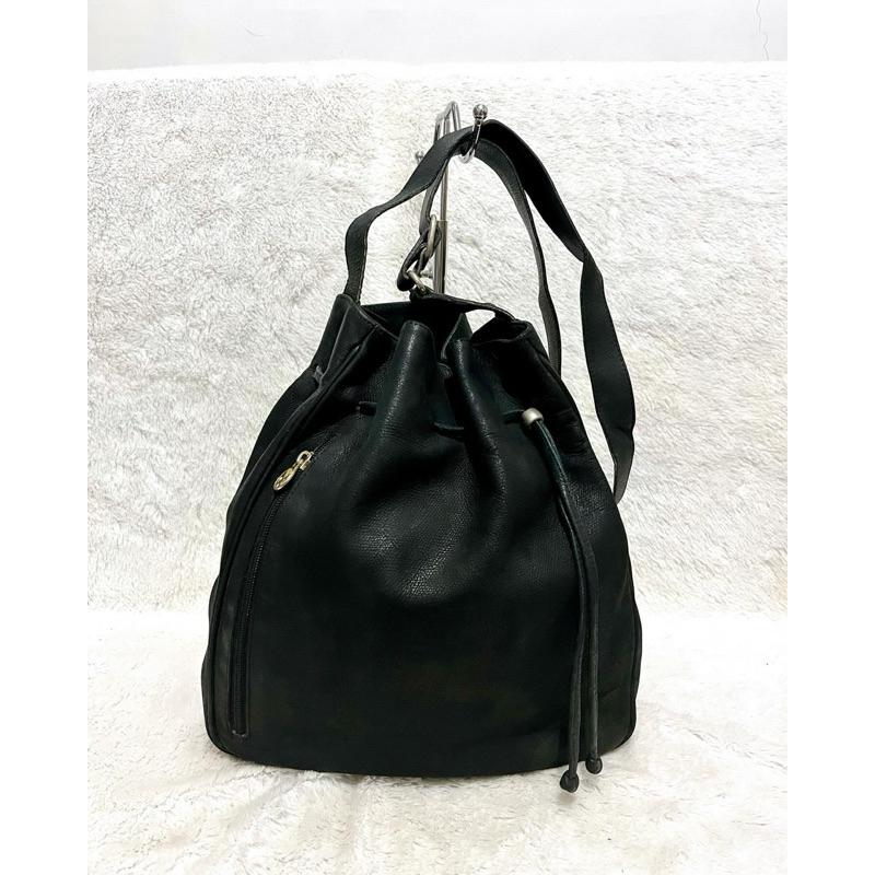 Tas Serut Full Kulit Asli L F3RAUD Hitam Mantul Cantik