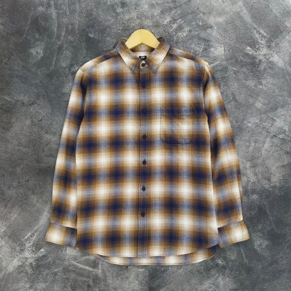 Kemeja Flanel Uniqlo Veterano Kemeja Pria Motif Kemeja Pria Lengan Panjang Kemeja Kasual Kemeja Bran