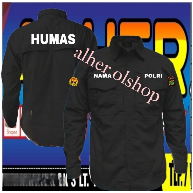 kemeja tactical humas polri baju tactical humas polri seragam tactical humas polri Pdl humas polri k