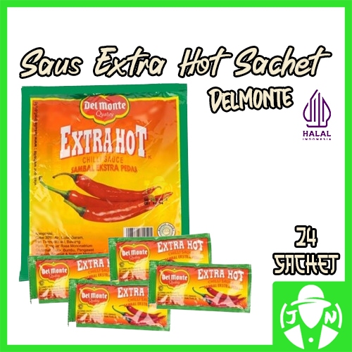 

Delmonte SACHET Saus Extra Hot Saus Sambal Halal - 1 PACK ISI 24 Sachet