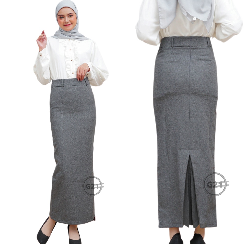Paling Sesuai Rok Span Hitam Panjang Casual Kerja Kantor Wanita Bahan Dasar Formal Ukuran Standar da