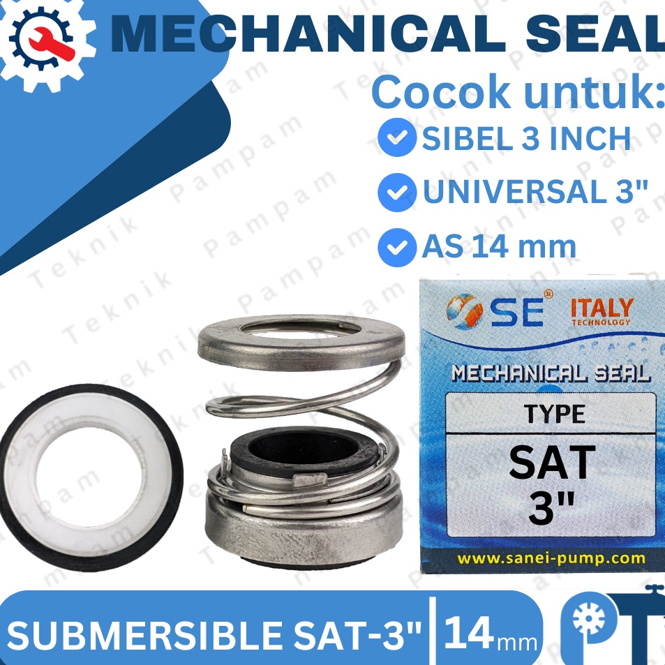 Produk KCe MECHANICAL SEAL SATELIT 3  POMPA SUBMERSIBLE 3in SIBEL 3 INCH SANEI  SPAREPART POMPA AIR