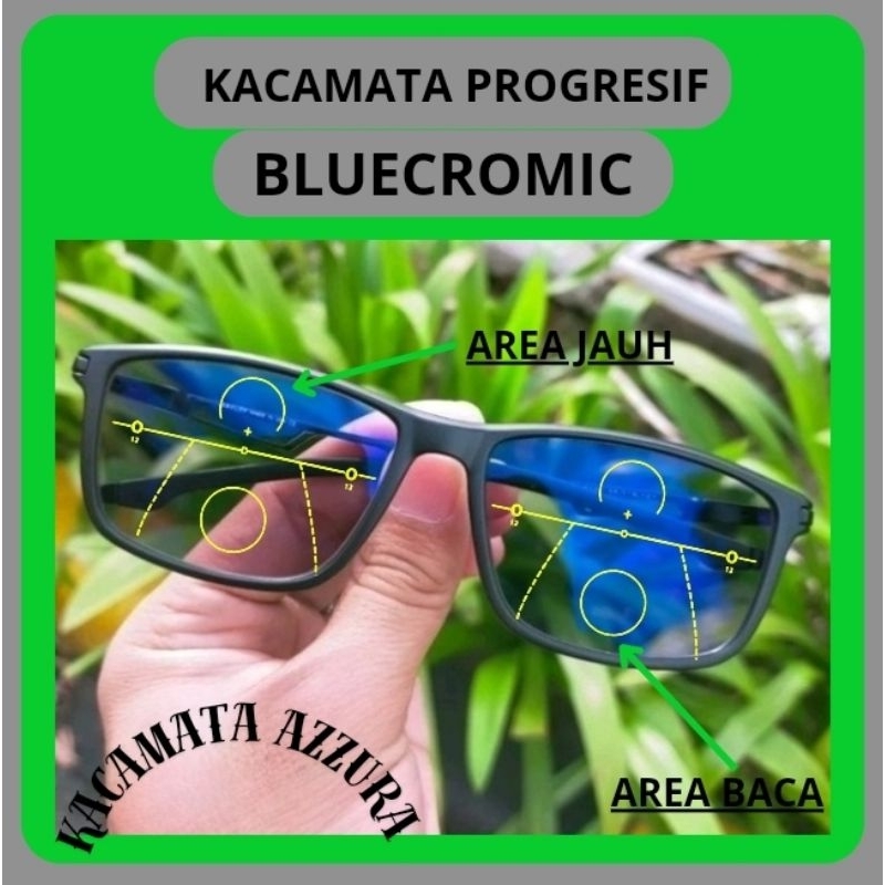 KACAMATA PROGRESIF BLUECROMIC PRIA FRAME SPORTY PREMIUM QUALITY FRAME