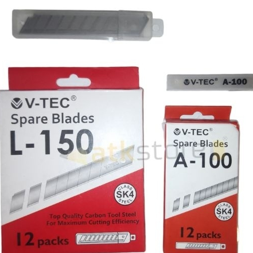 

V-tec Reffil Cutter Besar L-150 Kecil A-100 || Isi cutter Sedang - Kecil