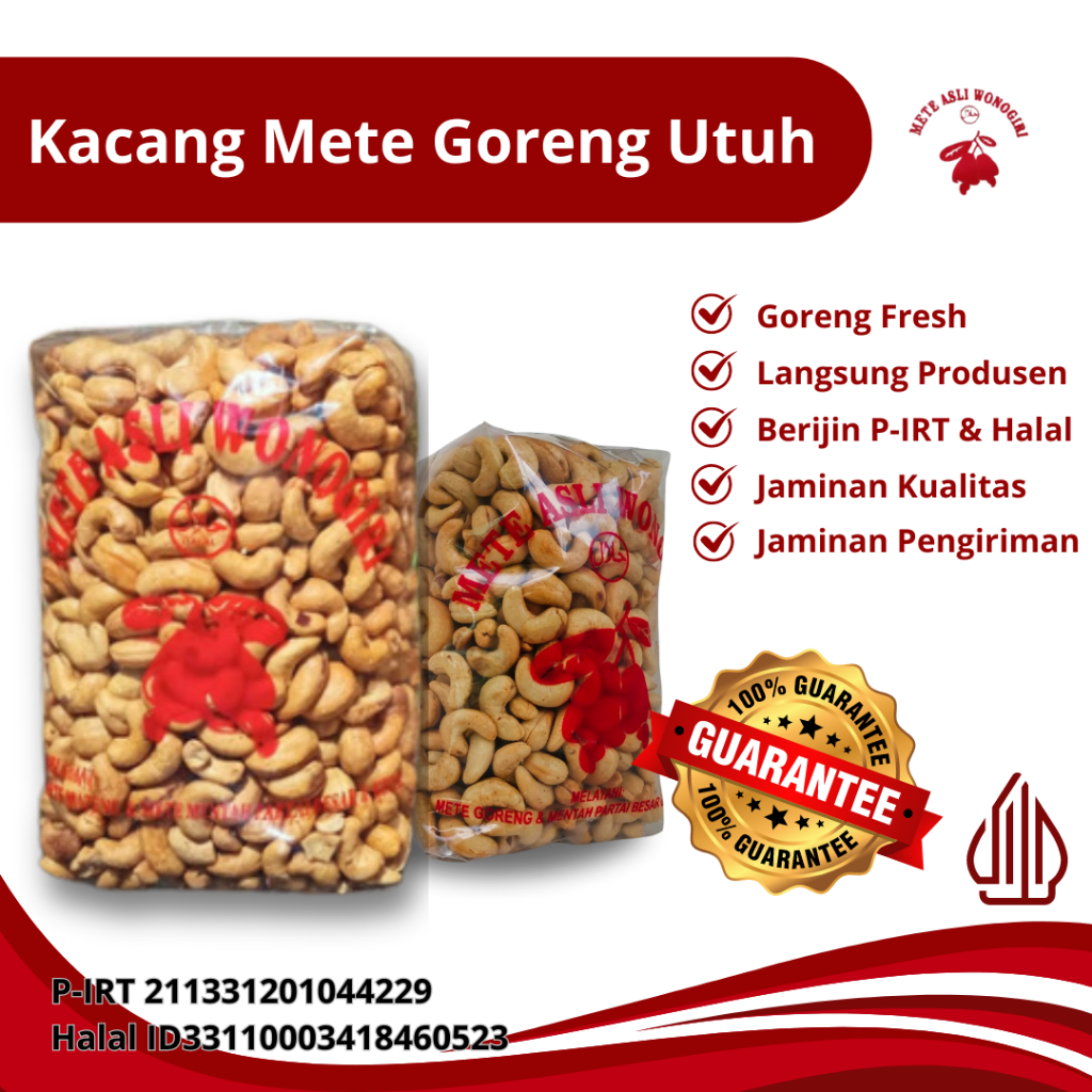 

Kacang Mete Matang Wonogiri Original 1kg