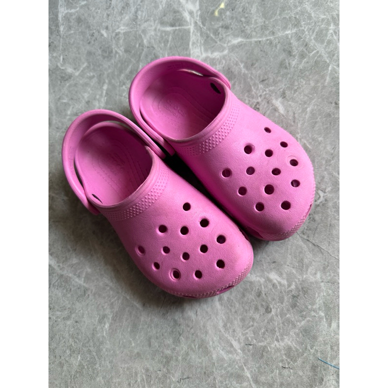 Preloved ORIGINAL Crocs Classic Clog Kids Taffy Pink