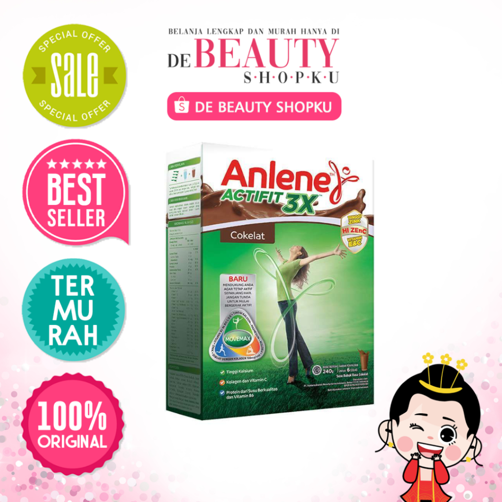 

Anlene Activit 240gr Plain/Vanilla/Coklat