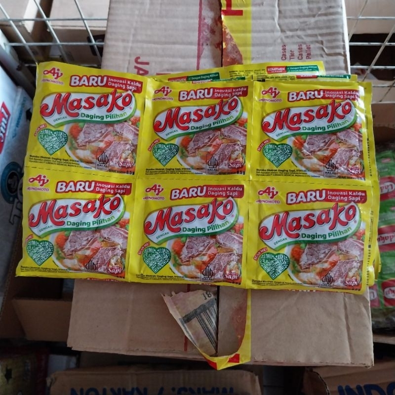 

Masako kaldu bumbu masak daging pilihan rentengan 8.5g