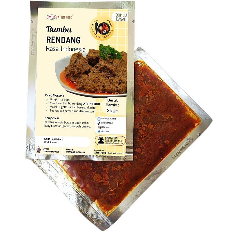 

Bumbu Rendang Siap Masak 25 gr gram by Attin Food