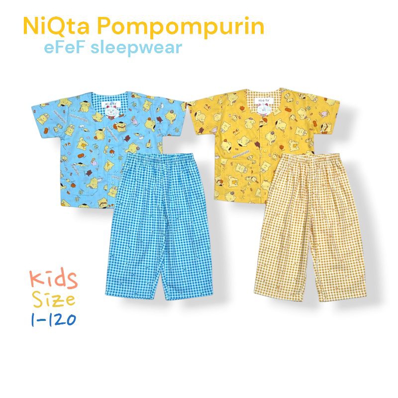 Piyama anak NiQta Pompompurin size 100-120