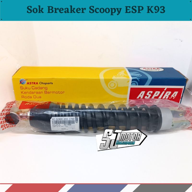 Sok Shock Breaker Belakang ASPIRA (K93) Scoopy ESp Ban Ring 12 (2017-2020)