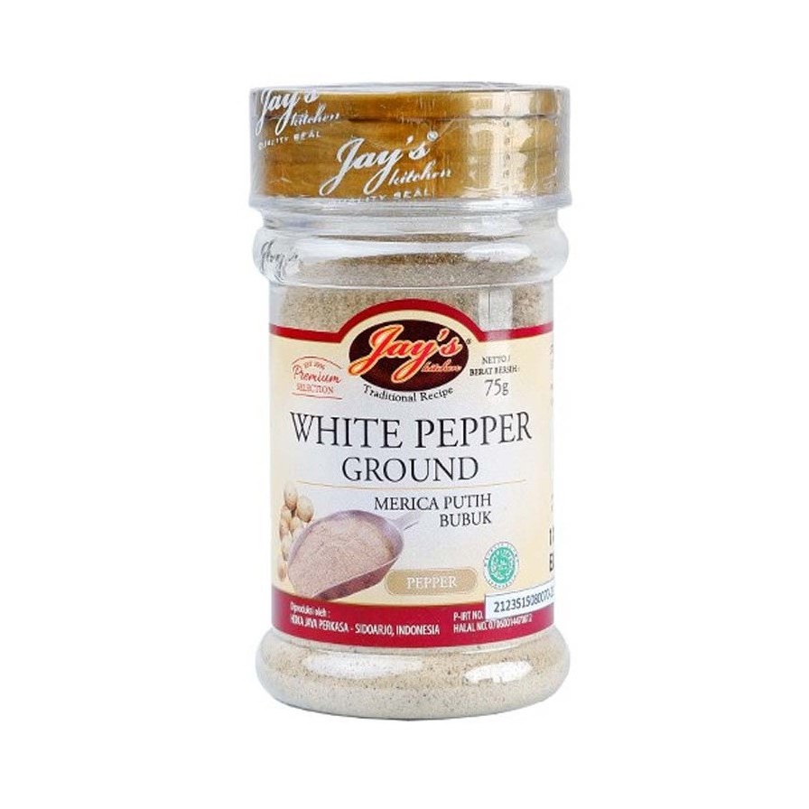 

Jay's White Pepper Ground 75gr / Merica bubuk Jays