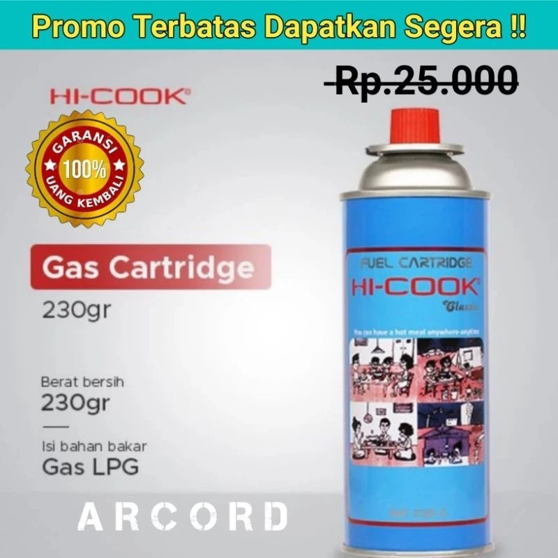 Gas Hi Cook Portable Gunung / Gas Kompor Gunung / Gas Kompor Portable / Gas Kompor Kecil / Kaleng Ga