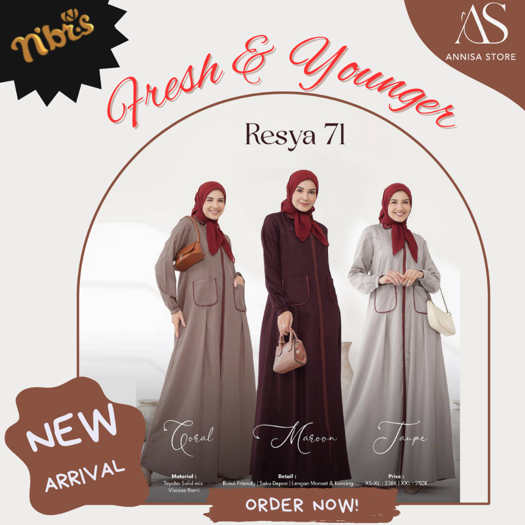 BAJU GAMIS WANITA REMAJA NIBRAS RESYA 71 / BAJU GAMIS WANITA DAILY CASUAL
