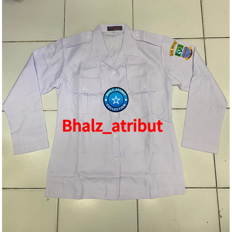 Baju putih kab. Bekasi seragam pemda putih kab. Bekasi kemeja putih kabupaten bekasi(BAHAN TXSAS)