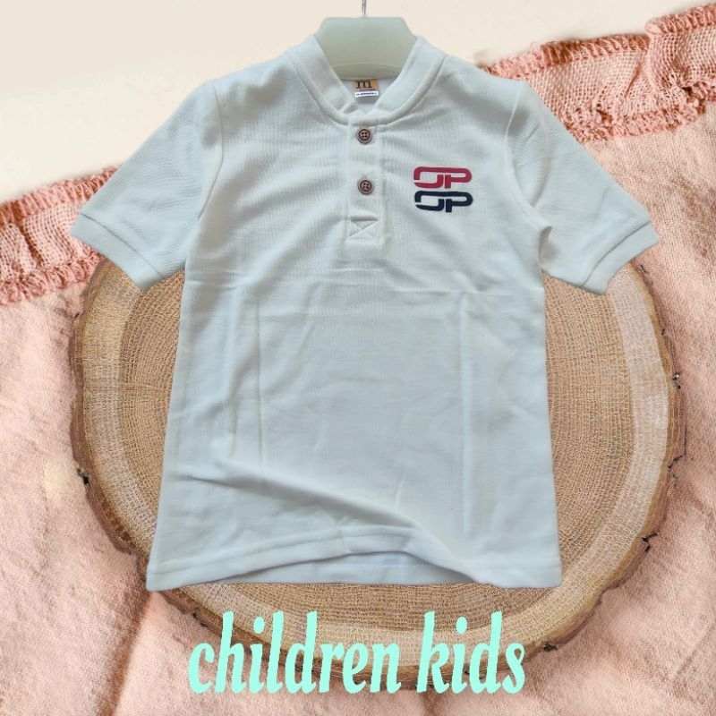 kaos Krah anak model Shanghai/Kaos anak model Krah Shanghai/Kaos polo anak laki laki
