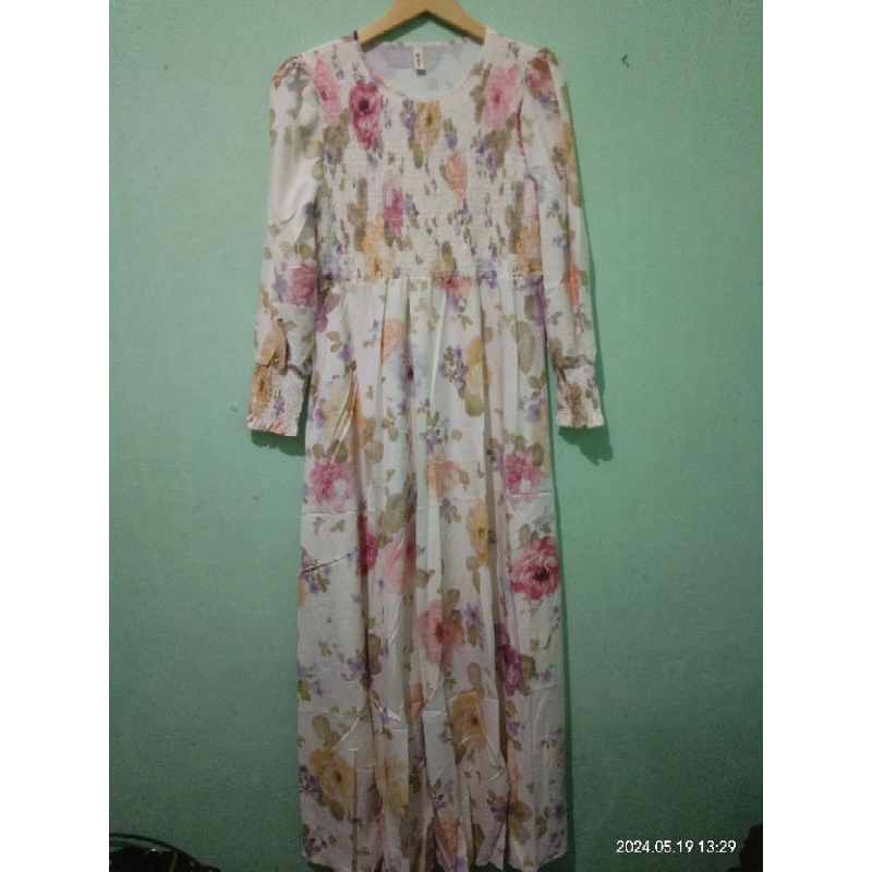 Dress/gamis plisket bangkok