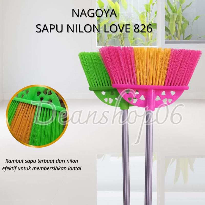 Sapu Nilon Love Nagoya Sapu Nagoya Motif Love Plus Gagang