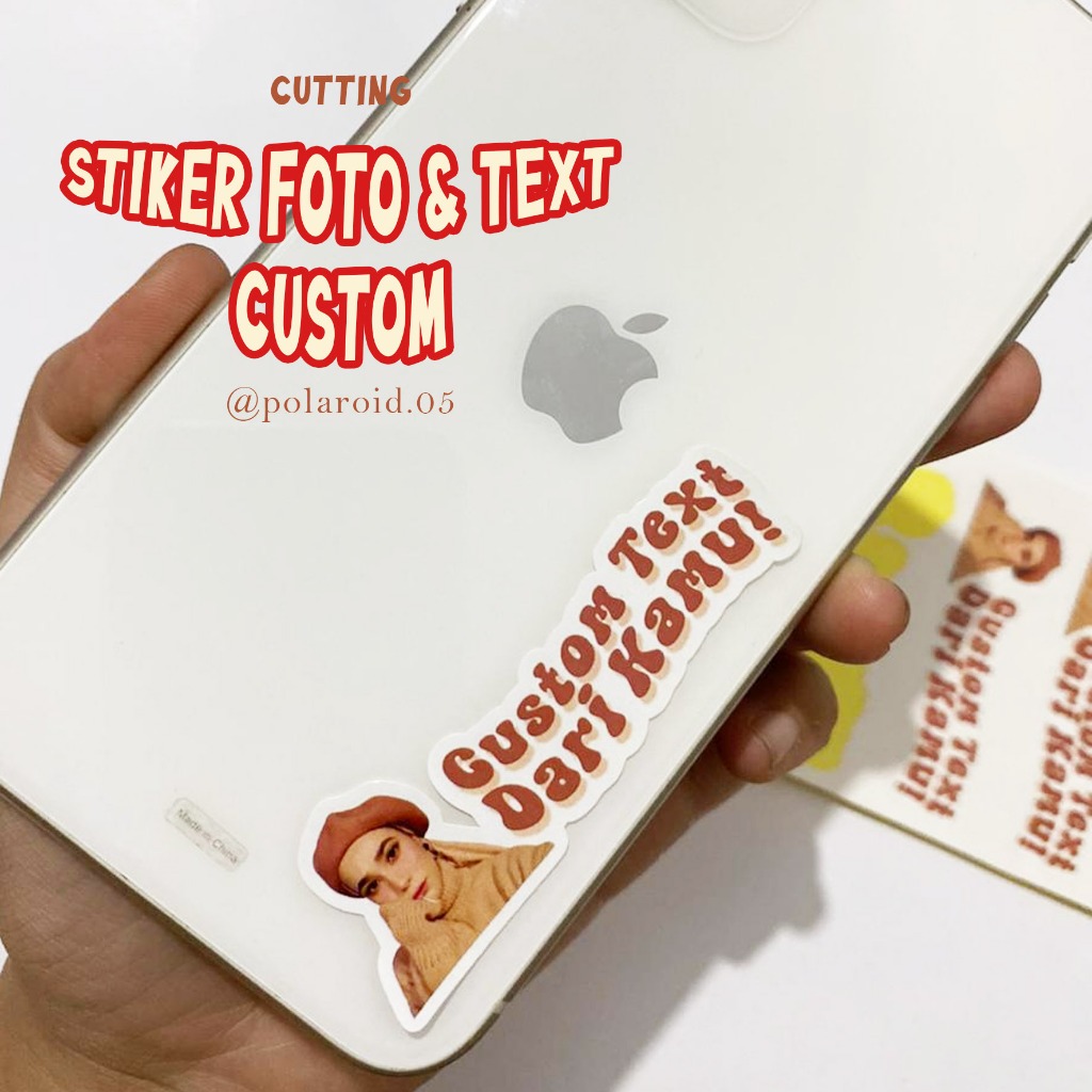 

Stiker Foto Wajah dan Tulisan Nama Custom