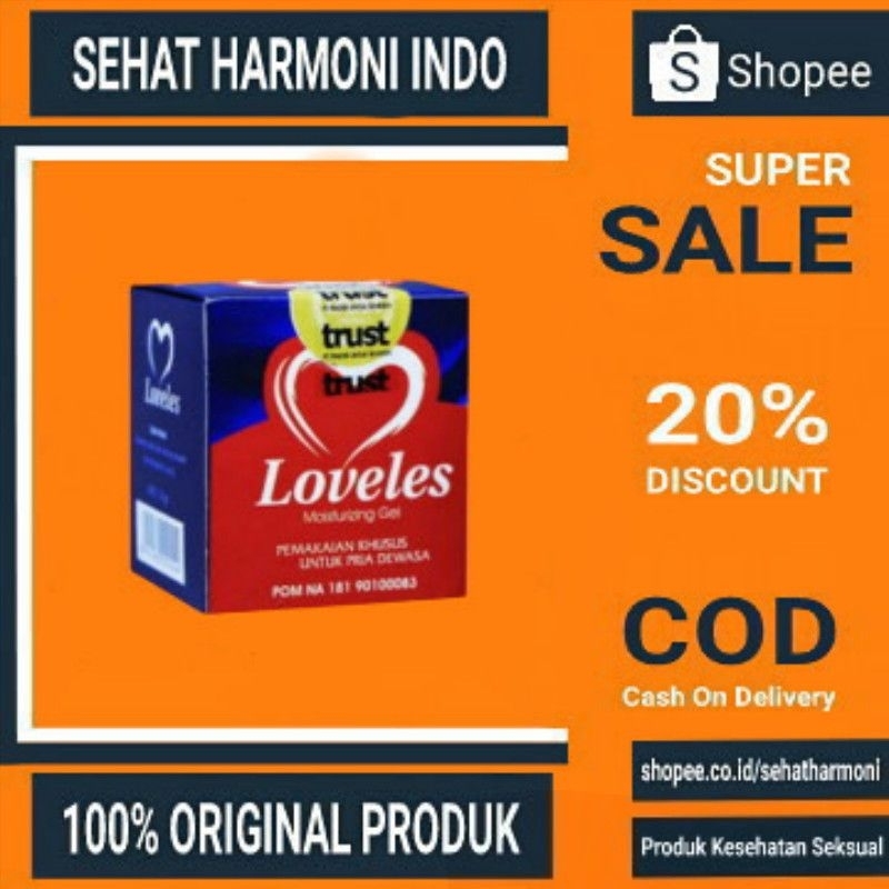 LOVELES-LOVELESS MOISTURIZING GEL ASLI 100% ORIGINAL OBAT OLES  BPOM