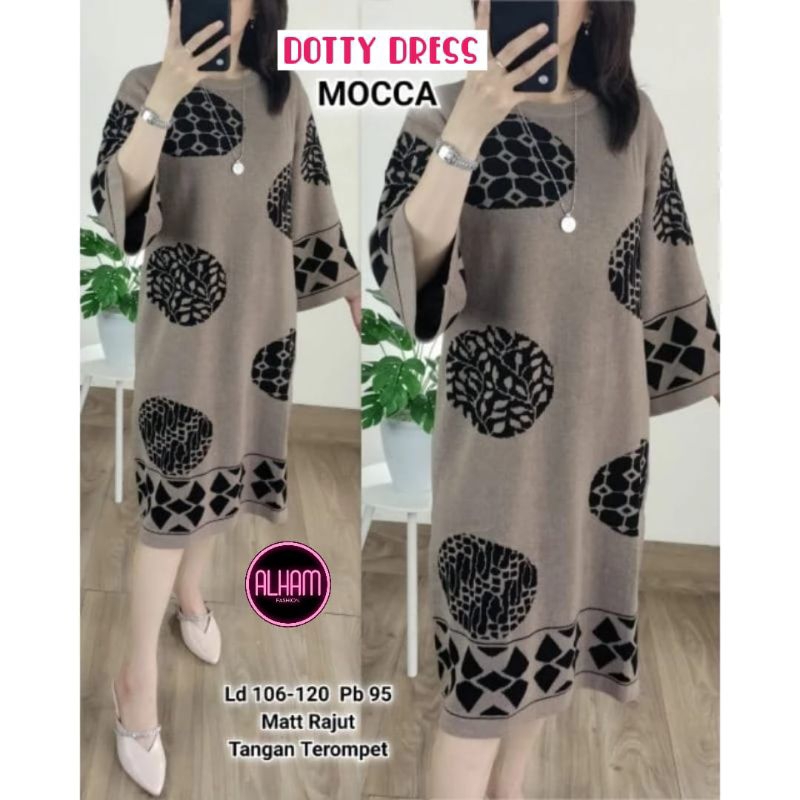 Tunik rajut Import jumbo motif klasik