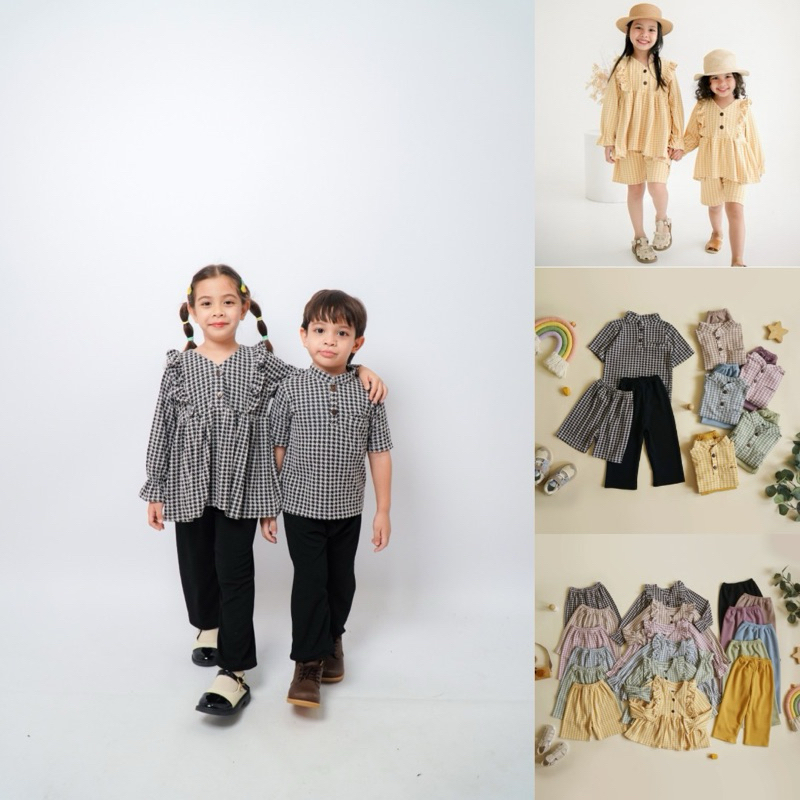 DEAN • (1 Baju 2 Celana) Ramies Series • Baju Anak 3 in 1 Baju Couple Anak 6bulan - 10 tahun