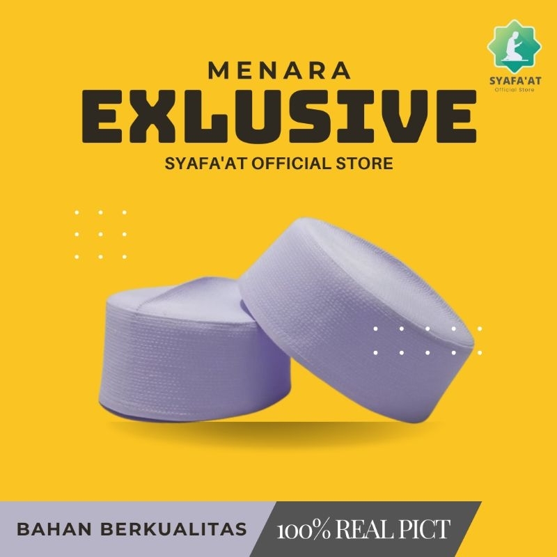 Peci Putih / Songkok Haji / Peci Gus Iqdam / Peci Batok tinggi 6 dan 8 cm
