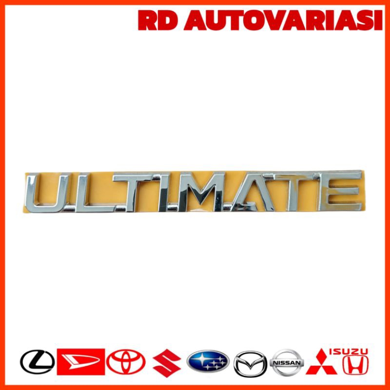 Emblem Tulisan Ultimate Chrome Original/ Logo Emblem Tulisan Ultimate Xpander Chrome Original