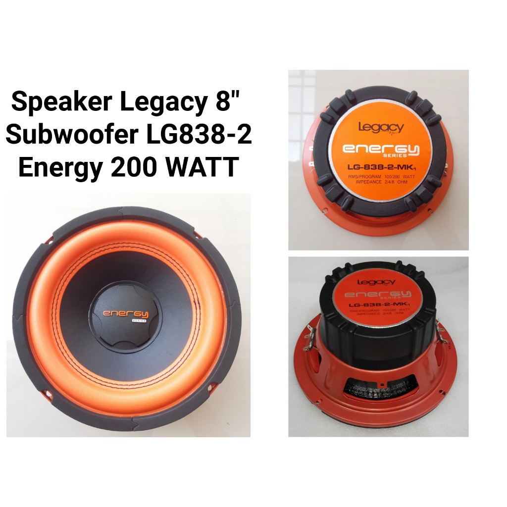 LEGACY Speaker Subwoofer 8 Inch Legacy LG 838-2 Speaker Legacy 8" LG8382 Speaker 6" Legacy LG 838-2