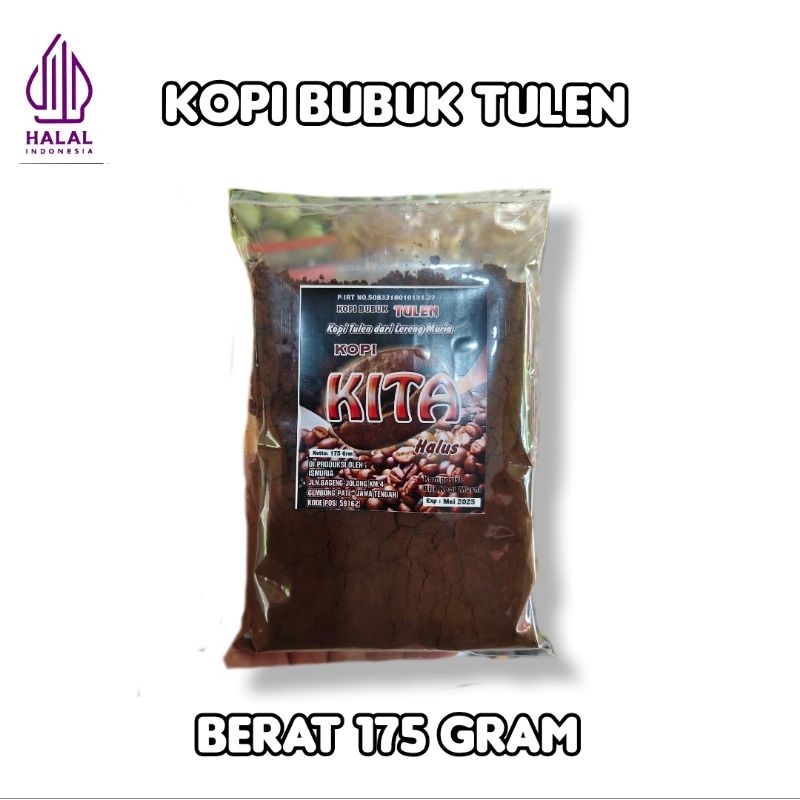 

kopi bubuk tulen 175 gram dari lereng muria