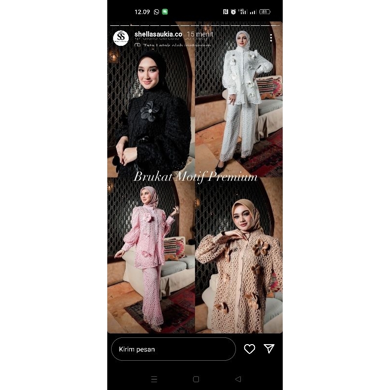 oneset brukat shellasaukia original Sale tanpa Bunga free hijab random