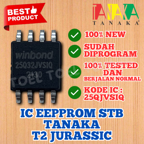 IC EPROM STB TANAKA JURASSIC / IC EEPROM SET TOP BOX TV DIGITAL TANAKA T2 JURASSIC