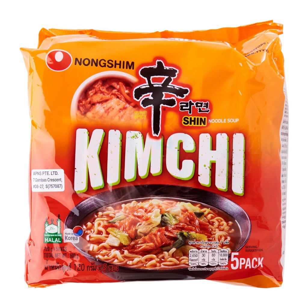 

Nongshim Shin Kimchi Ramyun 5sX120g