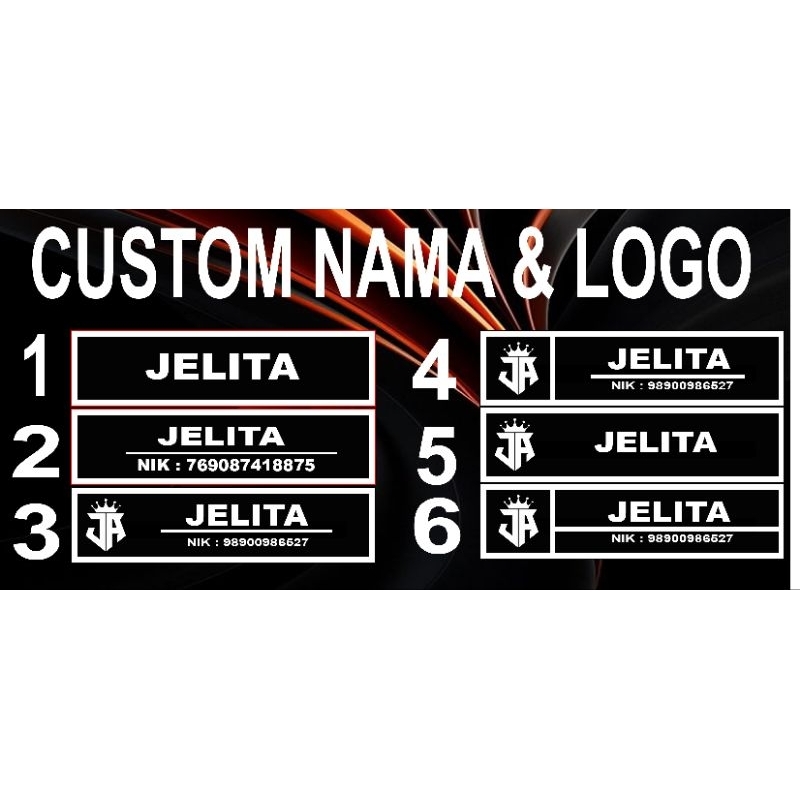 

PAPAN NAMA / NAMETAG CUSTOM LOGO