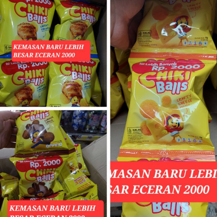 

Chiki Balls 16GRAM KEMASAN BARU ECERAN 2 ISI 1 SACHET