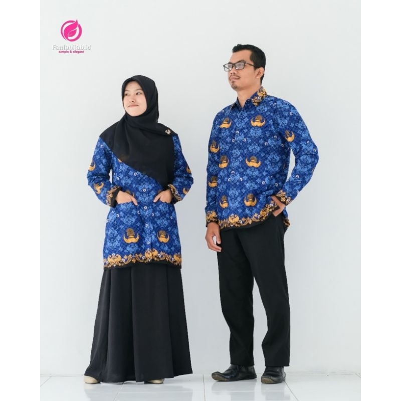 SERAGAM BATIK KORPRI WANITA & PRIA BRAND FANIA HIJAB