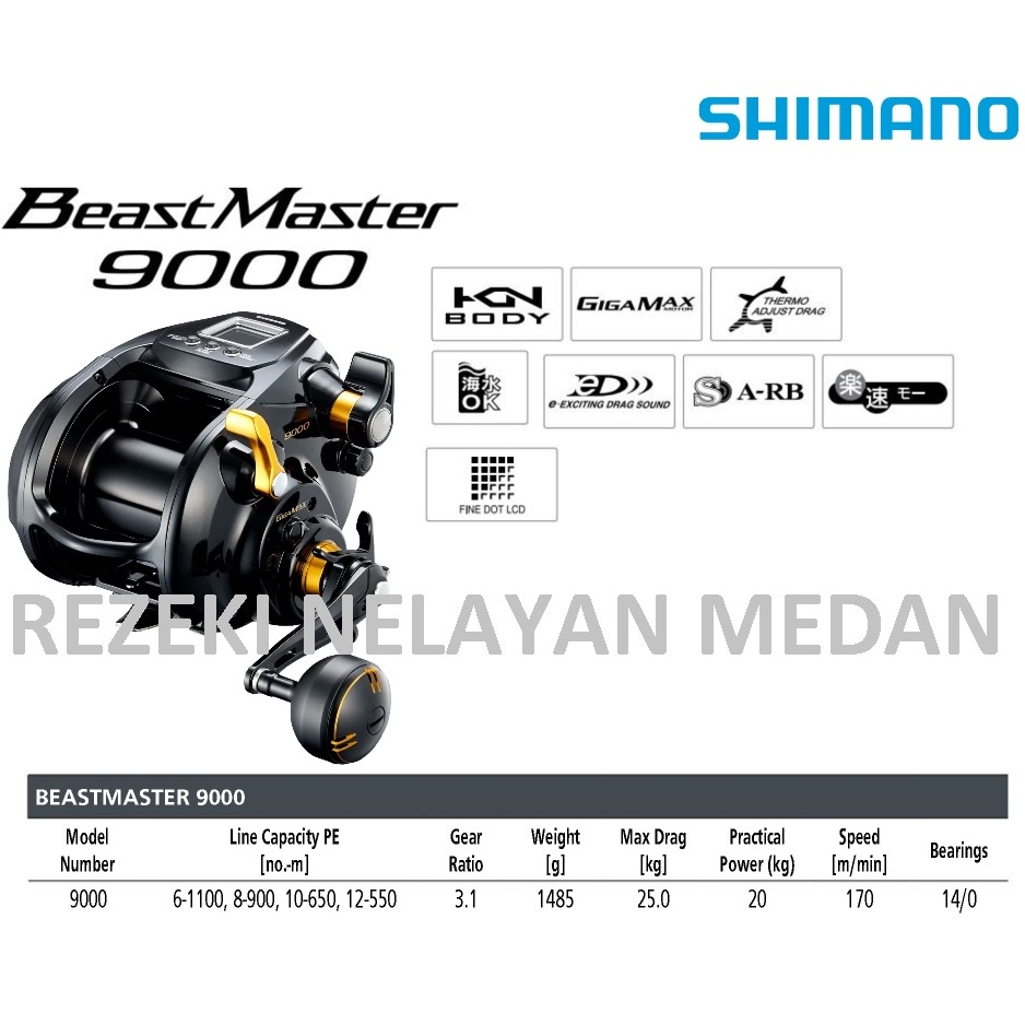 Reel Electrik SHIMANO Beastmaster 9000 | Electric Reel SHIMANO [Pre Order} | Garansi Resmi SHIMANO I