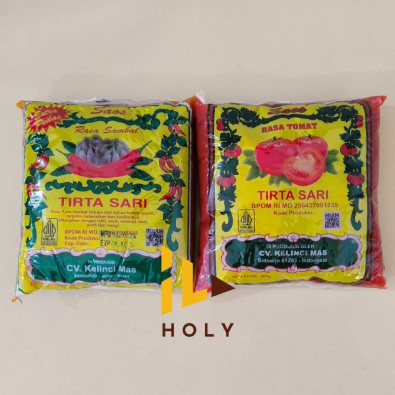 

Tirta Sari Saus Tomat & Saus Sambal (400gr) / Saus Saos Bakso Sambal Bakso Mie Ayam