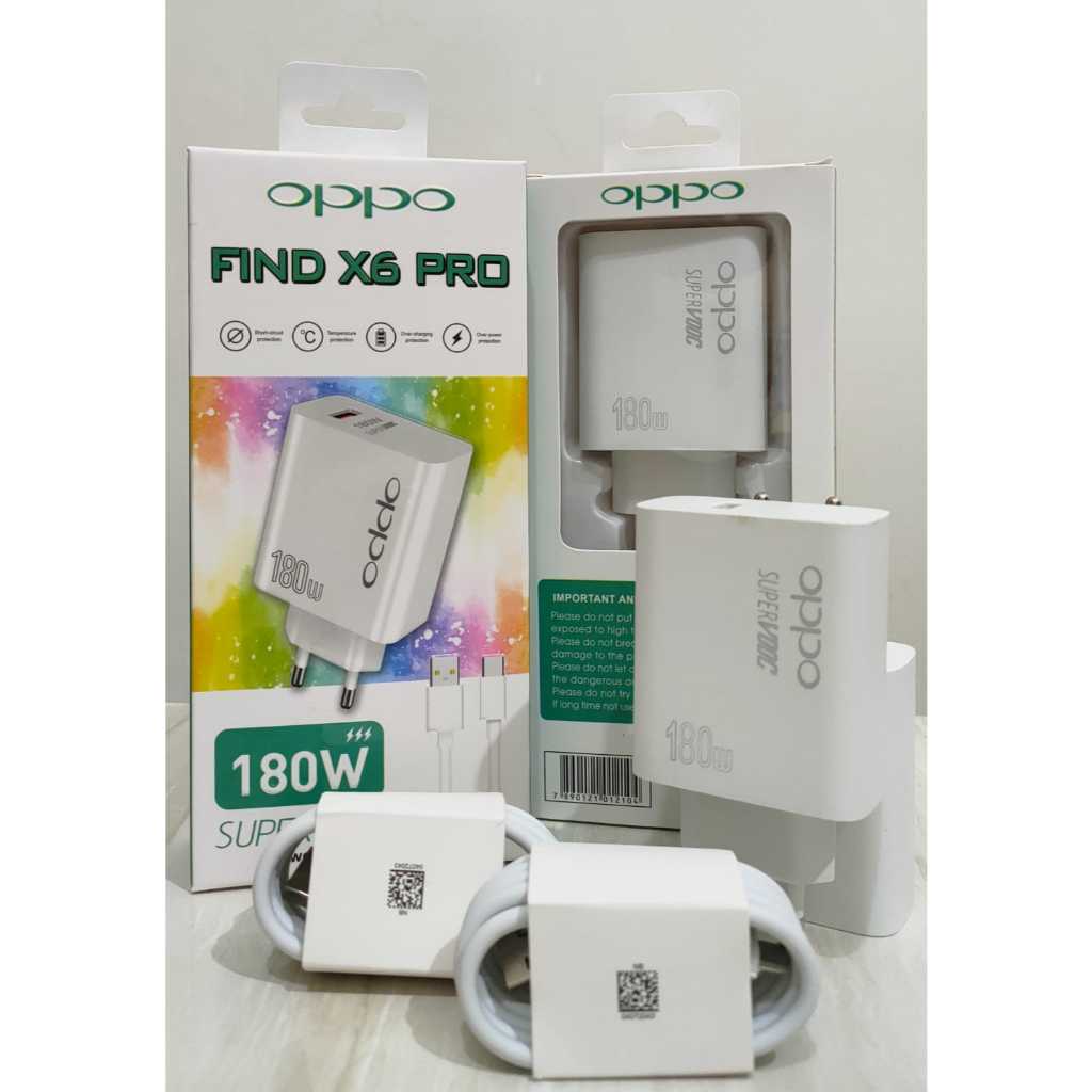 Travel Charger Oppo Find X6 Pro 180W Super Vooc Original