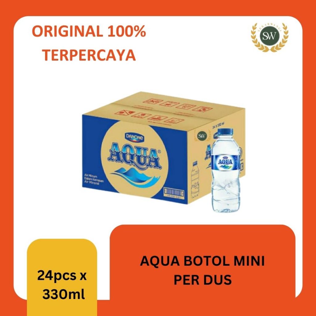 

Aqua BOTOL MINI - AIR MINERAL - PER DUS - ISI 24 PCS 330ml