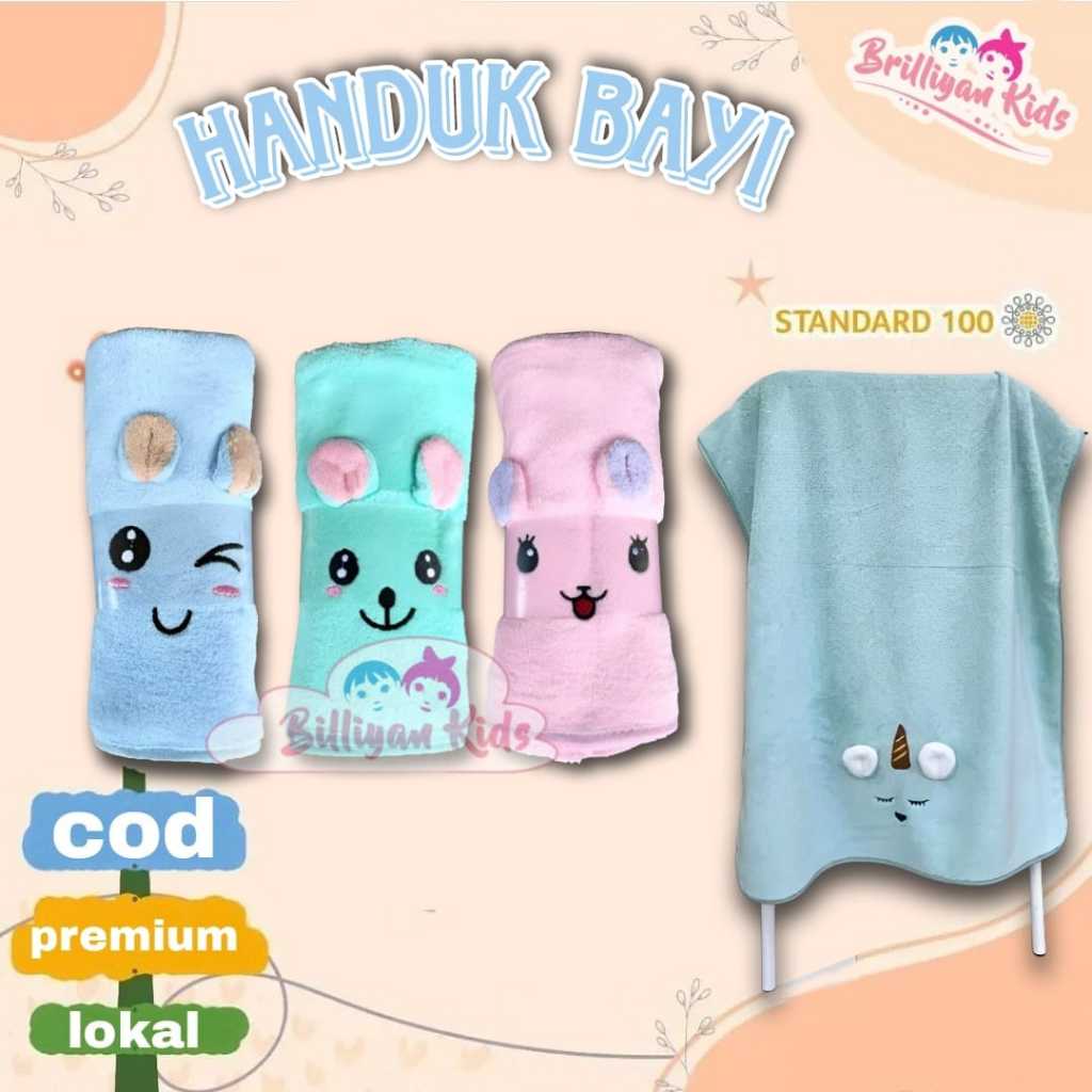 Handuk bayi lembut baru lahir handuk bayi newborn anduk bayi baby baru lahir peralatan mandi bayi