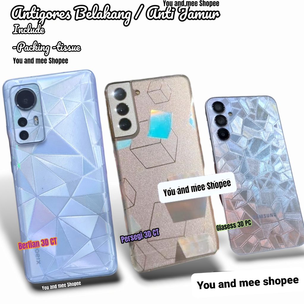 Back Skin 3D Motif SAMSUNG A16 A71 A31 A51 A21S A22 A32 A52 A52S A72 A11 A12 A13 A14 A15 A10 A10s A2