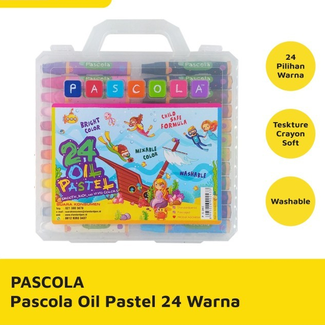 

Krayon 24 Warna Murah Standard Pascola Oil Pastel 24 Warna / Set ( Crayon / Pewarna / Coloring )