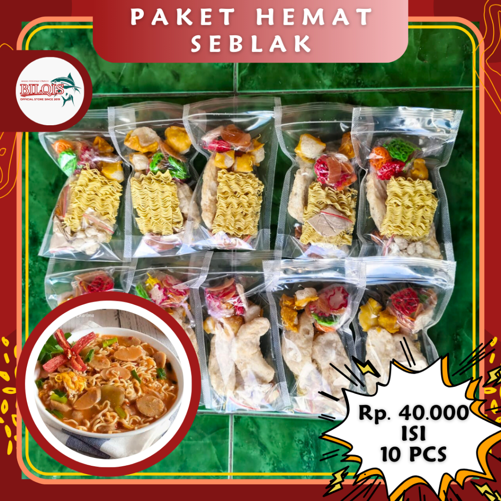 

Paket Hemat SEBLAK Instan 10pcs / Seblak Instan Homemade / Seblak Bilqis